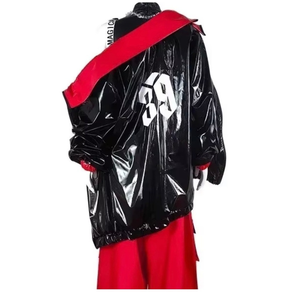 Magical Mirai Miku Cosplay Jacket Unisex Small Black Red 39 Graphic Shiny Anime